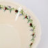 8" White Bowl with Rose and Leaf Pattern