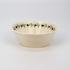8" White Bowl with Rose and Leaf Pattern