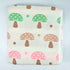 Manta para bebé Boucle Home 100 % algodón de 6 capas, doble cara con estampado de hongos, 89 x 100 cm