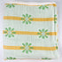 Manta de bebé verde y blanca con margaritas | 100 % algodón | 6 capas | 89 x 100 cm