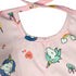 Pink Baby Bib with Unicorn and Hearts Print