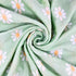 Manta de bebé verde y blanca con margaritas | 100 % algodón | 6 capas | 89 x 100 cm