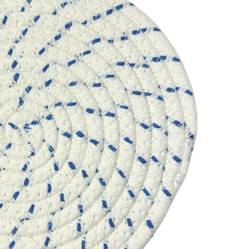 Blue and White Hot Pads 7" Round
