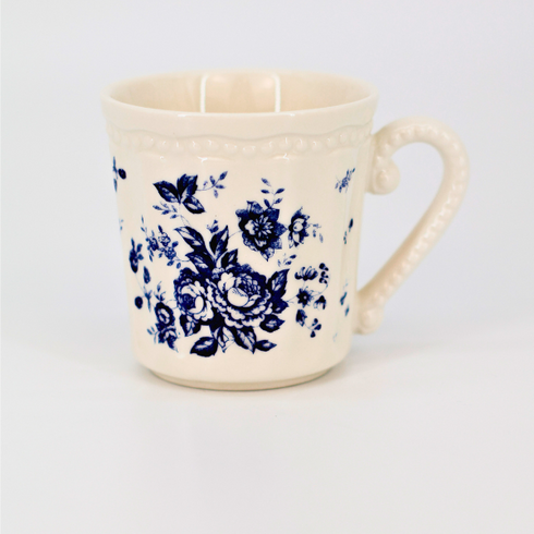 Tea Cup with Saucer | Vintage Blue Flowers Design