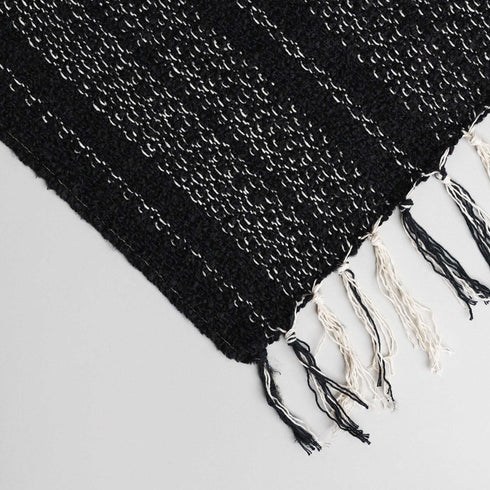 Black and White Throw Blankets 60" X 68" +3.5" Tassels