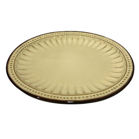 8" Round Beige Dinner Plate