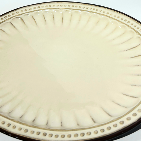 8" Round Beige Dinner Plate