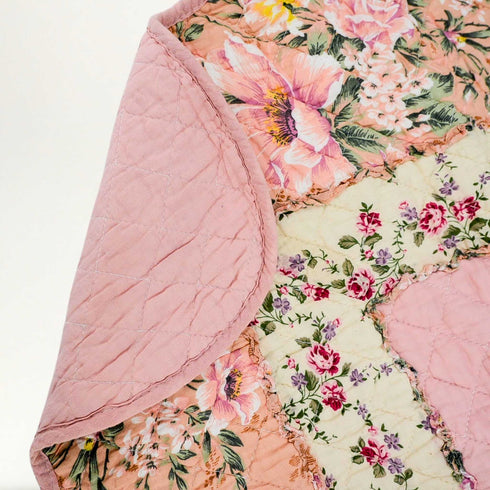 Pink Floral Quilt set 3-Piece (Twin & Full) | Cotton Polyester Blend