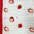 Manta para bebé con estampado de fresas | 100 % algodón | 6 capas | 109 x 109 cm | Suave y transpirable