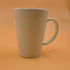 Straight White Ceramic Cup
