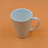 Straight White Ceramic Cup