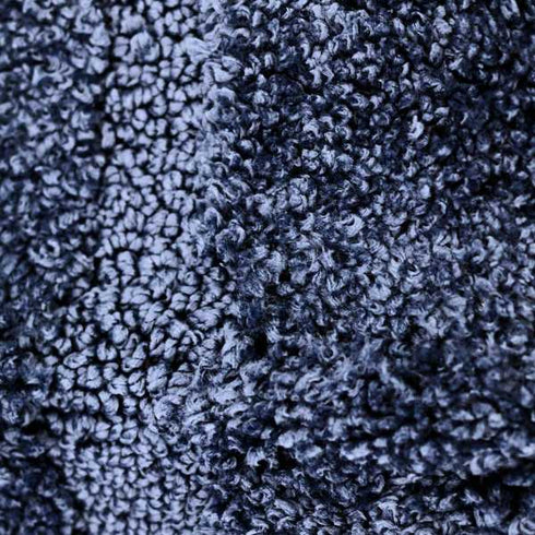 Alfombra de baño compacta de chenilla azul | 50 x 80 cm