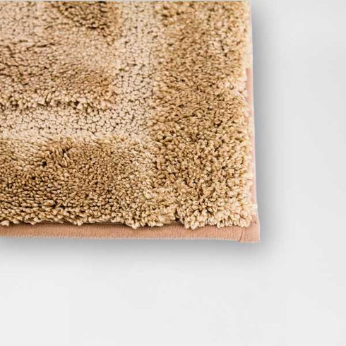 Tan Compact Chenille Bathroom Mat | 19.7"x31.5"