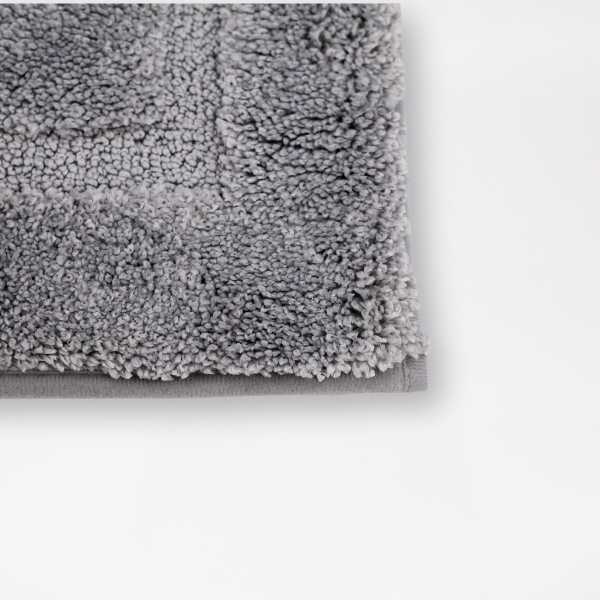 Grey Compact Chenille Bathroom Mat | 19.7"x31.5"