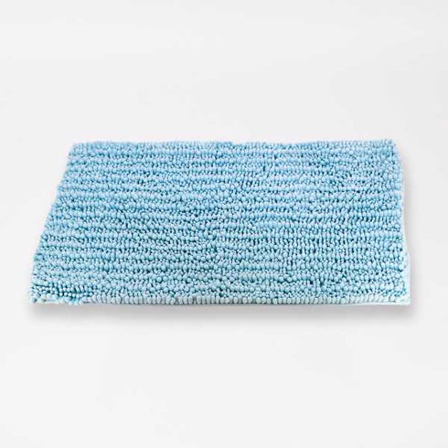 Colored Light Blue Chenille Bathroom Mat | 19.7"x31.5"
