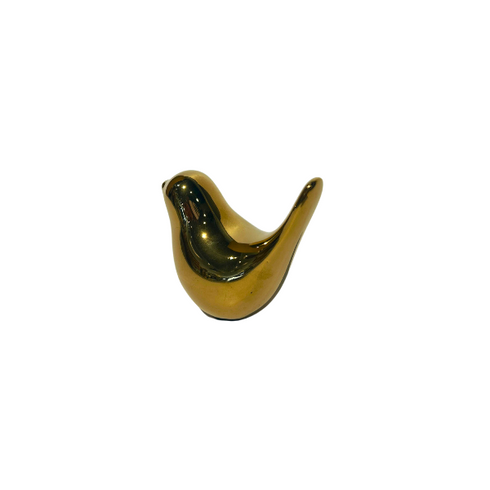 Ceramic Gold Birds set of 4