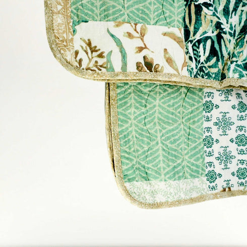 Green Quilt (King & Queen) | Cotton Polyester Blend