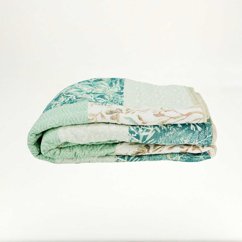 Green Quilt (King & Queen) | Cotton Polyester Blend