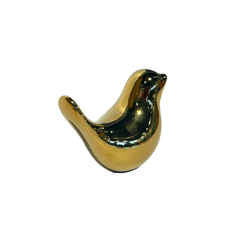 Ceramic Gold Birds set of 4