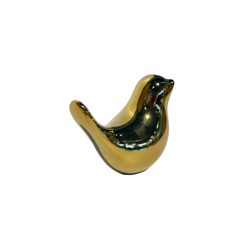Ceramic Gold Birds set of 4