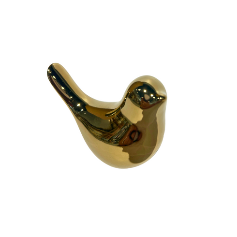 Ceramic Gold Birds set of 4