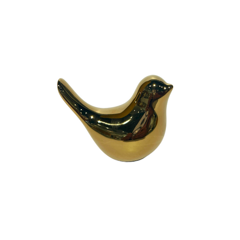 Ceramic Gold Birds set of 4