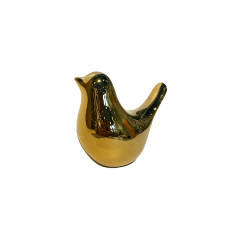 Ceramic Gold Birds set of 4