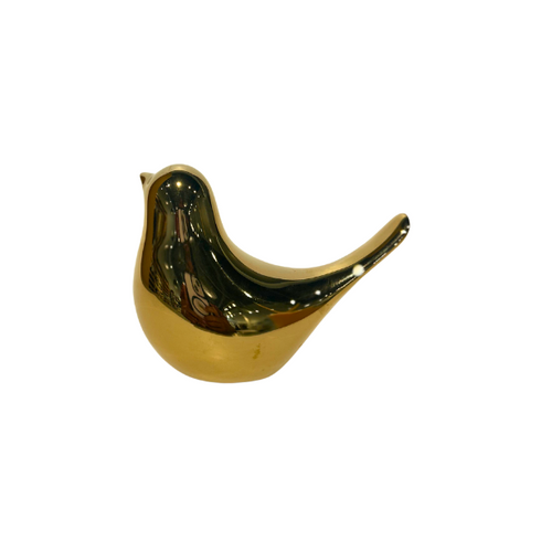 Ceramic Gold Birds set of 4