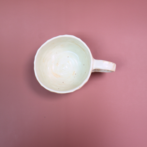 Large White Ceramic Cup