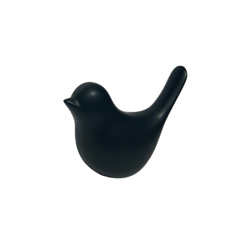 Ceramic Black Decorative Bird