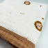 Manta para bebé con estampado de león | 100 % algodón | 6 capas | 109 x 109 cm | Suave y transpirable