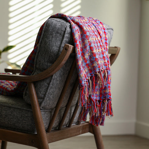 DIAMOND JACQUARD THROW BLANKET - Boucle Home