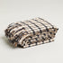 100% cotton white brown and black throw blanket