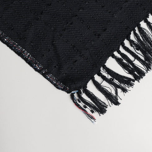 SUBTLE TWEED WITH NOVELEY EYELASH THROW BLANKET - Boucle Home