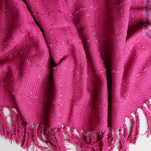 SUBTLE TWEED WITH NOVELEY EYELASH THROW BLANKET - Boucle Home