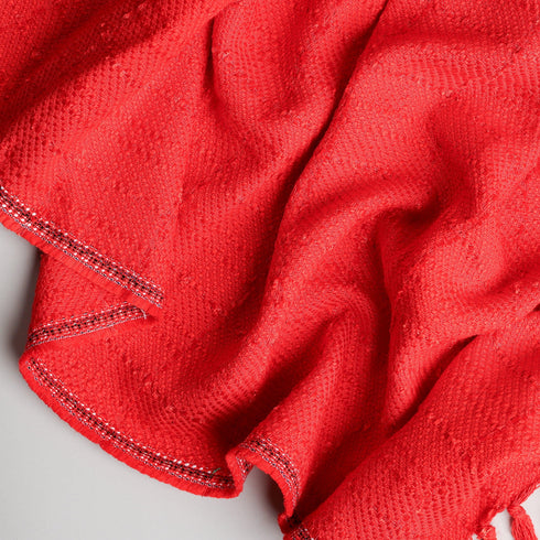 SUBTLE TWEED WITH NOVELEY EYELASH THROW BLANKET - Boucle Home