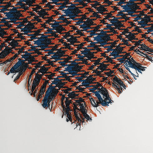 red blue and black plaid check throw blanket