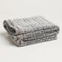 Grey and black boucle jacquard throw blanket