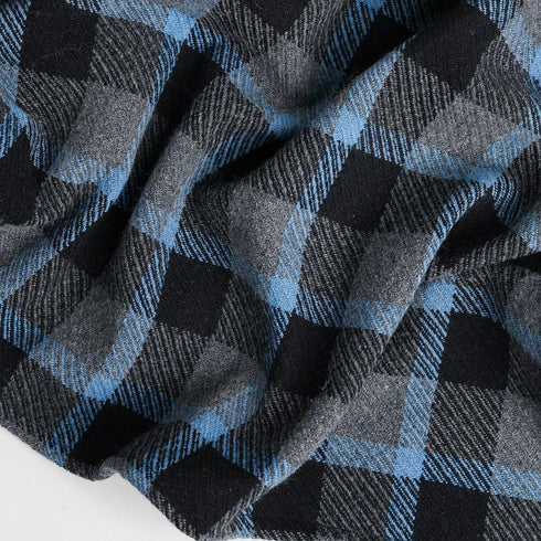 V COMPACT WOOLEN PLAID THROW BLANKET - Boucle Home