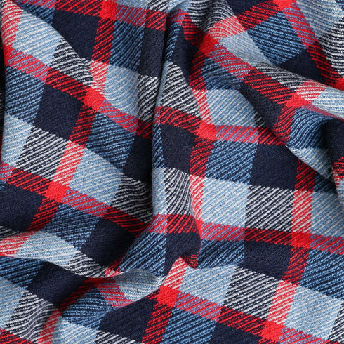 V COMPACT WOOLEN PLAID THROW BLANKET - Boucle Home