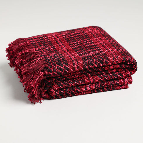 Dark Magenta Throw Blanket