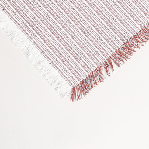 Pink Striped Blanket | 51" X 73" +1.5" FRINGE