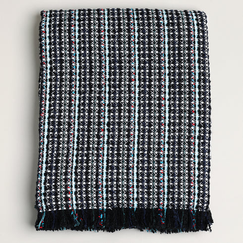 Holiday Multicolor Throw Blanket 55" x 68' +1.5" Fringe