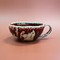 Maroon and Grey Ceramic Cup