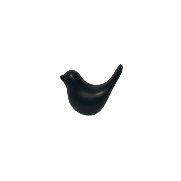 Ceramic Black Decorative Bird