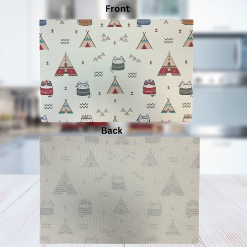 Kitten and Teepee Table Mat (Set of 6)