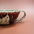 Maroon and Grey Ceramic Cup