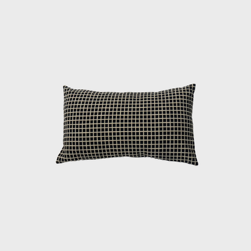 Black and White Plaid Pillows | 12"x20"