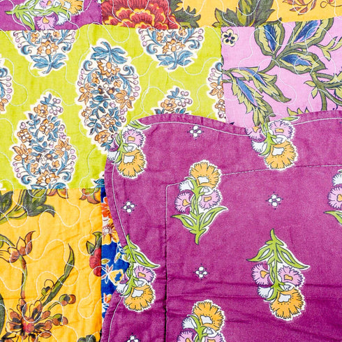 Red Floral Quilt (King & Queen) | Cotton Polyester Blend