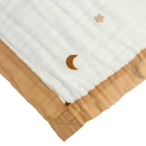 Manta para bebé con estampado de estrellas y lunas | 109 x 109 cm
